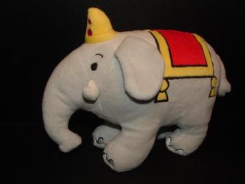 STUDIO 100 OLIFANT TUMBI UIT BUMBA VELOURS LICHTGRIJS  beschikbaar voor biedingen