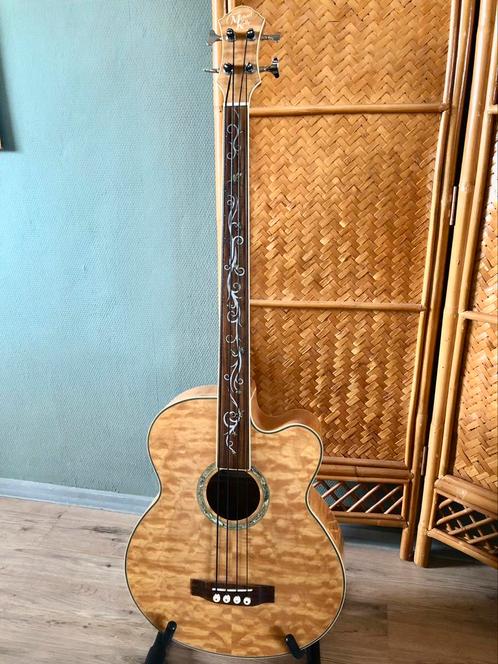 M. Kelly fretloze akoestische bas, Muziek en Instrumenten, Snaarinstrumenten | Gitaren | Akoestisch, Gebruikt, Overige typen, Ophalen