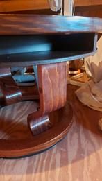 Stressless houten ronde tafel diameter 90cm salontafel, Ophalen, Gebruikt, 50 tot 100 cm, 50 tot 75 cm