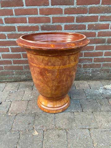 Hele mooie geglazuurde aardewerk tuinvaas, bloempot,  beschikbaar voor biedingen