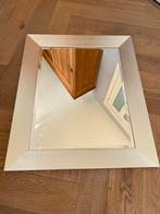 Grote zware spiegel mat zilver/ facet 74 x 90, Huis en Inrichting, Woonaccessoires | Spiegels, Ophalen, Zo goed als nieuw, 75 tot 100 cm
