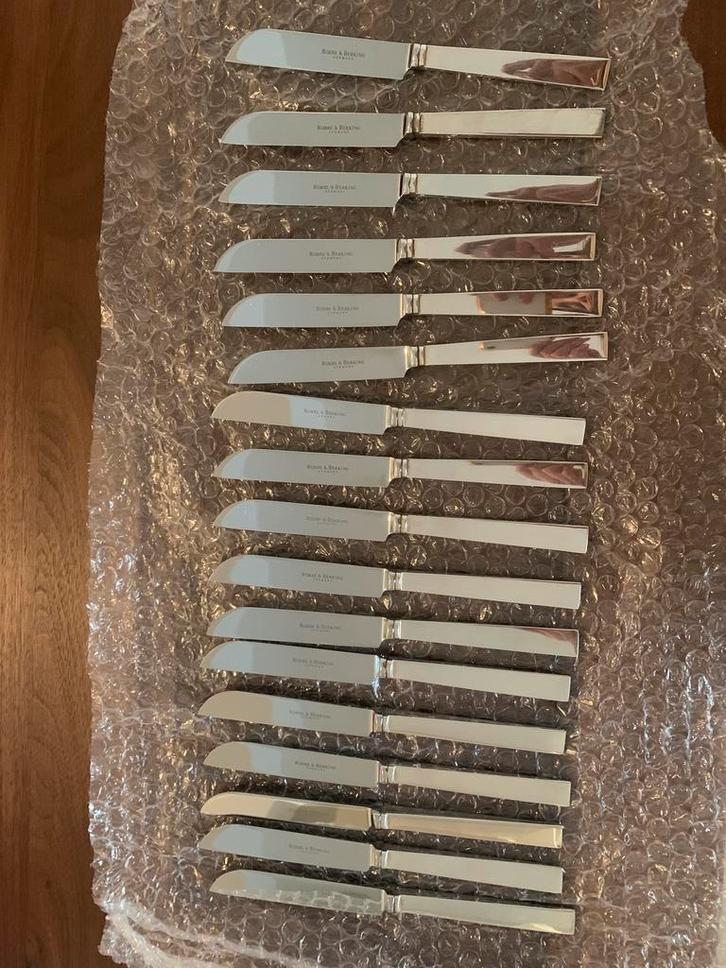 Robbe & berking messen en vorken 35 stuks, Antiek en Kunst, Antiek | Goud en Zilver, Zilver, Ophalen