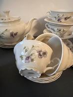 Mosa Maastricht theeservies – 25-delig – vintage bloemen, Ophalen of Verzenden