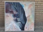 origineel ingelijst Schilderij F.Hemmes MOET WEG 90x90, Antiek en Kunst, Ophalen