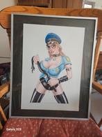 Schilderij met een sexy politieagente., Ophalen of Verzenden