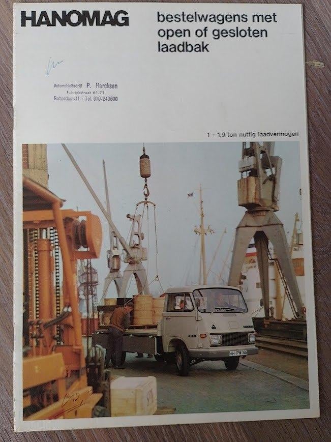 Hanomag Folder bestelwagen ca 1968, Boeken, Auto's | Folders en Tijdschriften, Ophalen of Verzenden, Zo goed als nieuw, Overige merken