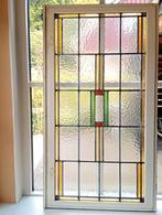 Zeer degelijk glas in loodraam, nog  in originele staat. 65, Ophalen, Serre