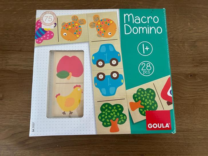 Macro houten Domino, Zo goed als nieuw!, Kinderen en Baby's, Speelgoed | Educatief en Creatief, Zo goed als nieuw, Ontdekken, Ophalen of Verzenden