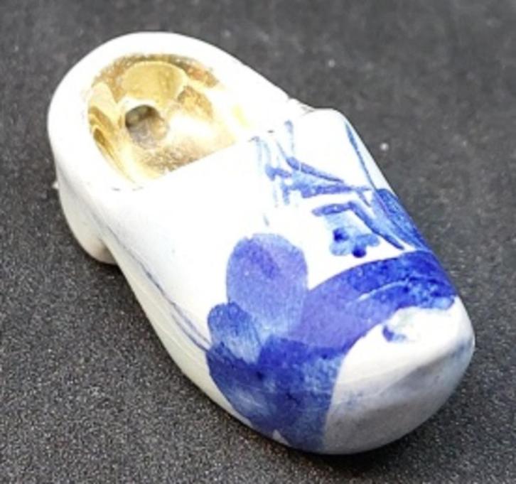 Delftsblauw porseleinen klompje (hanger). Prijs bieden., Antiek en Kunst, Curiosa en Brocante, Ophalen of Verzenden