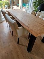 4 eettafelstoelen goudkleurig, Huis en Inrichting, Tafels | Eettafels, Ophalen of Verzenden, Gebruikt, Rechthoekig, 50 tot 100 cm