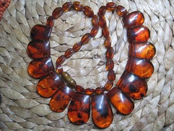 Antiek Barnsteen amber collier ketting zeldzaam  beschikbaar voor biedingen