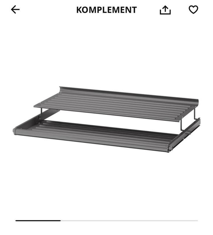 Komplement uittrekbaar schoenenrek voor IKEA pax kast, Huis en Inrichting, Kasten | Kledingkasten, Zo goed als nieuw, Minder dan 100 cm