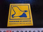 sticker Hengelsport Partridge of Redditch Hanmade hooks, Ophalen, Zo goed als nieuw, Bedrijf of Vereniging