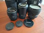 Set Sigma zoomlenzen met hoes - set van 3, Ophalen of Verzenden, Zo goed als nieuw, Telelens