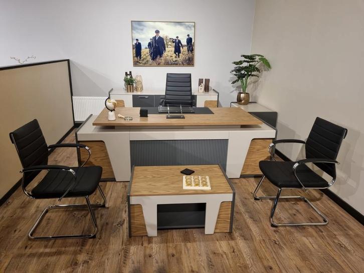 Exclusief directiebureau set - direct leverbaar!, Huis en Inrichting, Bureaus, Ophalen of Verzenden