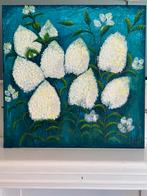 Prachtige witte hortensia’s, moderne kunst, Ophalen of Verzenden
