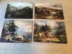 Vier prenten van bekende duitse schilders ( 19e eeuw), Antiek en Kunst, Ophalen