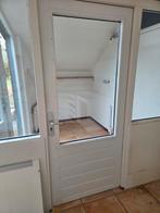 Hardhouten, Binnendeur met glas.  inclusief, Ophalen, Gebruikt, Binnendeur, 200 tot 215 cm