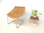 Vintage fauteuil stoel design bas van pelt ? papercord stoel, Gebruikt, Vintage, Ophalen of Verzenden, Riet of Rotan