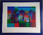 Ton Schulten – Dorpskern 1996 – gesigneerde zeefdruk, Antiek en Kunst, Kunst | Litho's en Zeefdrukken, Ophalen