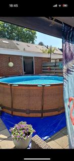 BESTWAY STEAL PRO MAX ROTAN LOOK, Tuin en Terras, Zwembaden, Minder dan 80 cm, Rond, 300 cm of meer, Ophalen of Verzenden