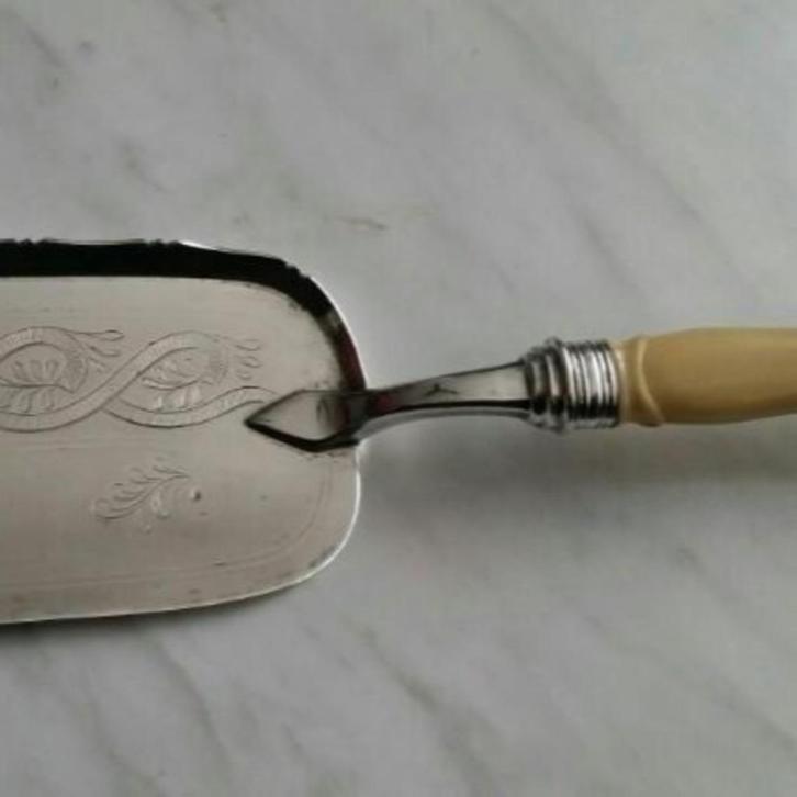 Mappin & Webb antieke verzilverde visschep 19e eeuw, Antiek en Kunst, Antiek | Bestek, Ophalen