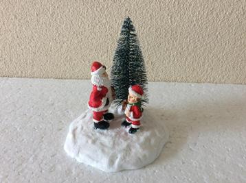 kerstdorp - beeldje - kerstman beschikbaar voor biedingen