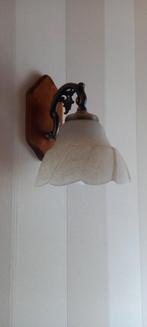 Schemerlamp wand, Huis en Inrichting, Lampen | Wandlampen, Gebruikt, Retro, Ophalen, Glas