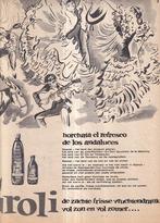 Retro reclame 1959 Groli frisdrank Spanje & gitaren, Overige typen, Ophalen of Verzenden