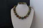 OPAAL (20 mm) ketting/armband-set, Verzenden, Nieuw, Groen, Met edelsteen