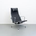 5 Vitra Eames Ea 124 Zwart leer Leer  Chroom