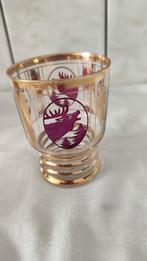 Vintage Glazen Set met Hert Motief, Ophalen, Glas of Glazen, Overige stijlen, Glas