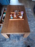 Houten salontafel met lade, Huis en Inrichting, Tafels | Salontafels, Ophalen, Modern, Minder dan 50 cm, Rechthoekig
