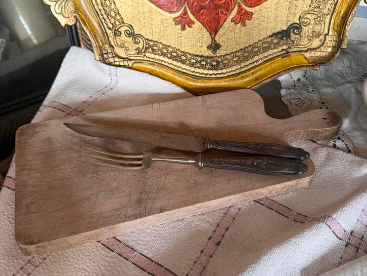 Antiek Trancheerset in Doos uit Frankrijk, Antiek en Kunst, Antiek | Bestek, Ophalen of Verzenden