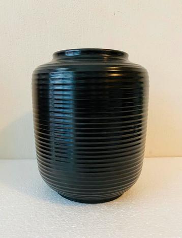 Adco keramiek vaas in zwart , jaren 70