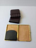 Vintage leren sigarenkoker/businesskaartjes houder.Pr.p/stuk, Antiek en Kunst, Ophalen of Verzenden