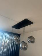 Moderne Eettafellamp met 5 glazen bollen, Ophalen of Verzenden, Zo goed als nieuw, Glas, Minder dan 50 cm