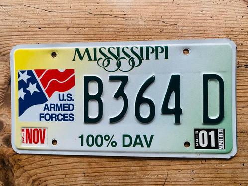 Amerikaanse kentekenplaat Mississippi USA, Verzamelen, Automerken, Motoren en Formule 1, Gebruikt, Auto's, Ophalen of Verzenden