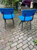 2x Result Friso Kramer gestoffeerd vintage, Huis en Inrichting, Stoelen, Ophalen, Gebruikt, Twee, Blauw
