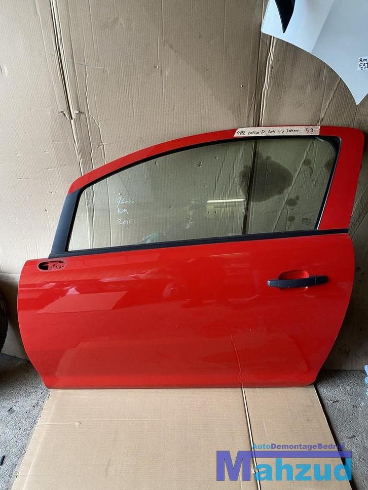 OPEL CORSA D ROOD Z547 Links linker deur portier 3 deurs, Auto-onderdelen, Carrosserie en Plaatwerk, Deur, Opel, Gebruikt, Ophalen of Verzenden