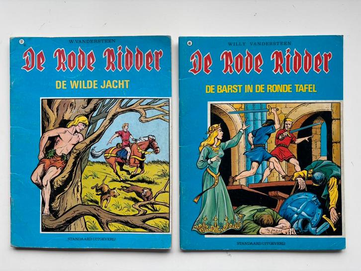 17 stripboeken, De Rode Ridder, Ongekleurde Reeks, gebruikt, Boeken, Stripboeken, Gelezen, Meerdere stripboeken, Ophalen of Verzenden