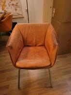 4 Leren Gerard van de Berg eetkamer stoelen, model Tulip, Huis en Inrichting, Ophalen, Gebruikt, Overige kleuren, Leer