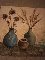 Stilleven met vazen en droogbloemen, Antiek en Kunst, Kunst | Schilderijen | Klassiek, Ophalen