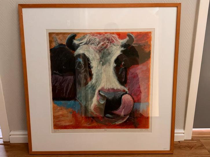 Zeeefdruk Theo Onnes "Floor" - Koe, Antiek en Kunst, Kunst | Litho's en Zeefdrukken, Ophalen