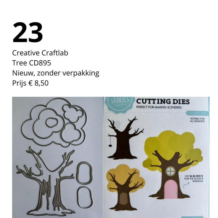 Creative Craftlab Snijmal Tree CD895, Nieuw! Nu 7,50, Hobby en Vrije tijd, Kaarten | Zelf maken, Nieuw, Pons of Mal, Overige thema's