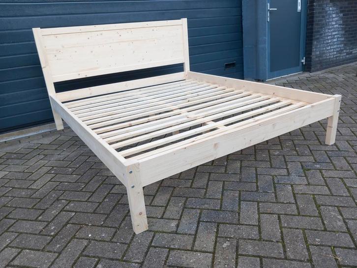 Bed Ruud 160x200 (op vele maten leverbaar), Huis en Inrichting, Slaapkamer | Bedden, Nieuw, Tweepersoons, 160 cm, 200 cm, Hout