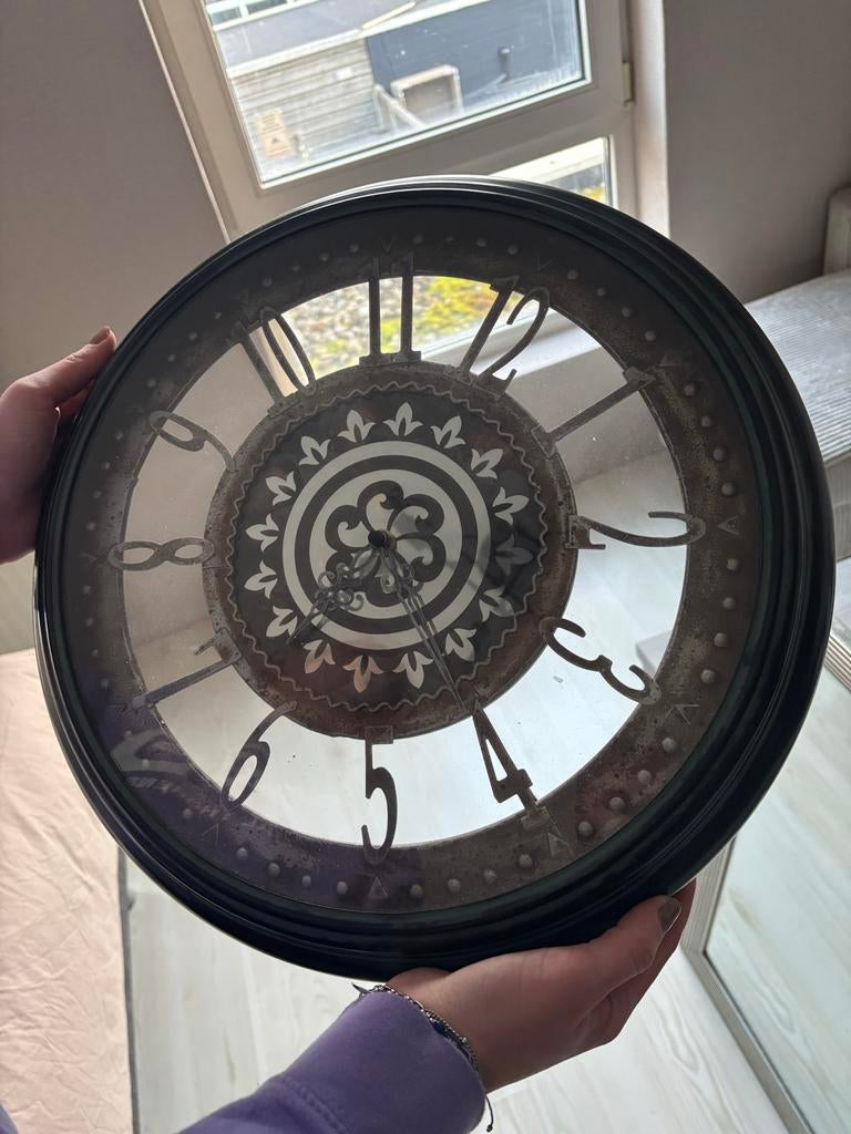 Vintage Wandklok, Ophalen of Verzenden, Gebruikt, Analoog, Wandklok
