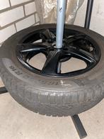 Winterbanden op zwarte velgen - 185/60 R16, Auto-onderdelen, Banden en Velgen, Gebruikt, 16 inch, Banden en Velgen, Personenwagen