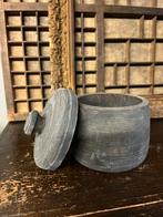 Houten pot met deksel sober,landelijk, Huis en Inrichting, Woonaccessoires | Overige, Ophalen of Verzenden, Zo goed als nieuw