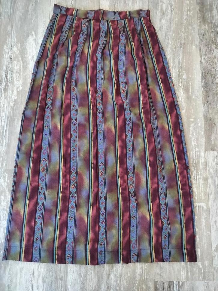 Vintage maxi rok, Kleding | Dames, Rokken, Zo goed als nieuw, Blauw, Onder de knie, Ophalen of Verzenden